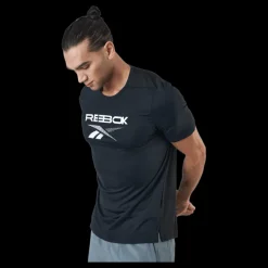 Reebok Ts Ac Graphic Tee Black Svart Discount