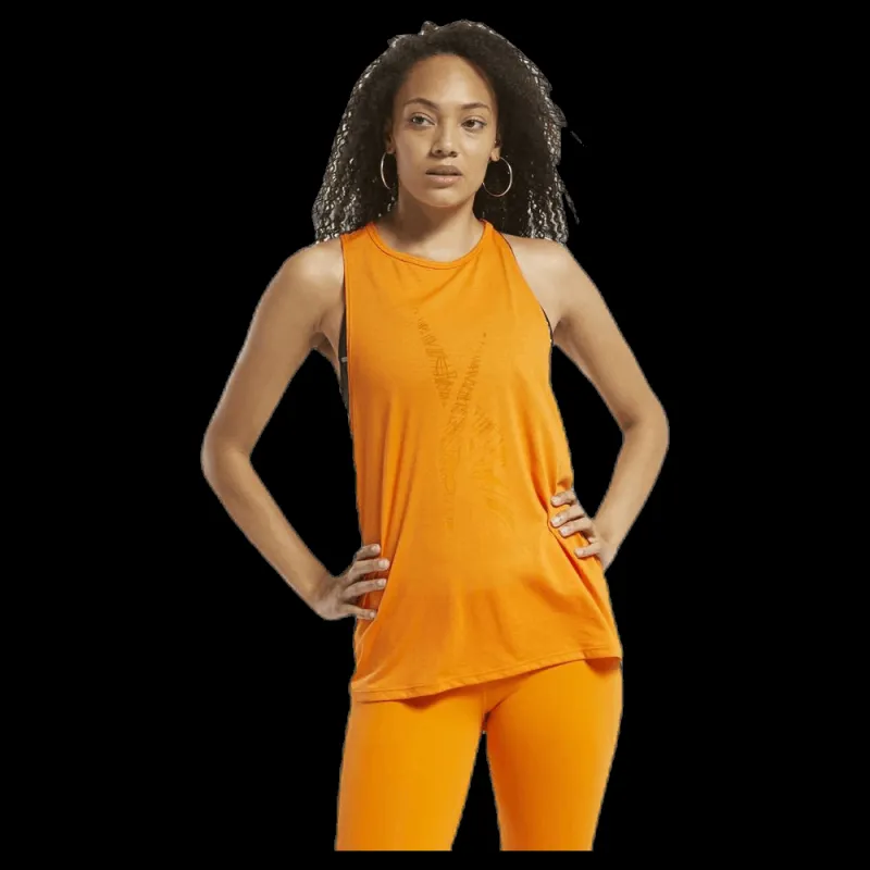 Discount Reebok TS Burnout Tank Orange Gul
