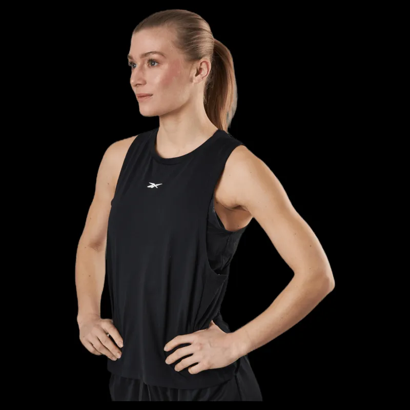 Reebok Ts Lightweight 2In1 Tank Black Svart Discount