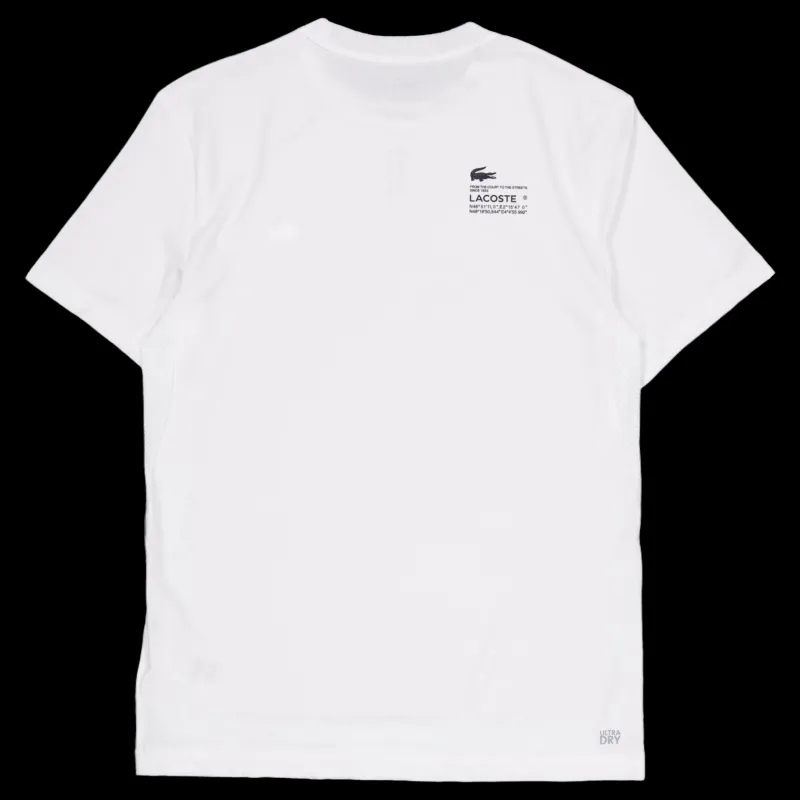 Lacoste Sport T-shirt Active Performance White Vit Best
