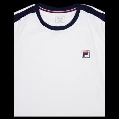 Fila T-shirt Elias White/navy Blå och Vit Hot