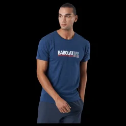 Babolat T-shirt Exercise Vintage Blue Blå Outlet