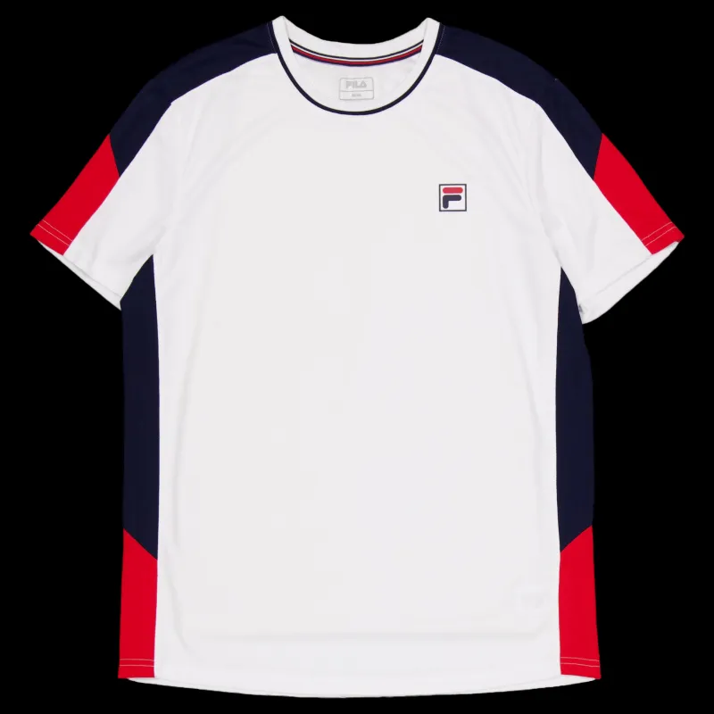 Fila T-shirt Gabriel White/navycomb. Vit