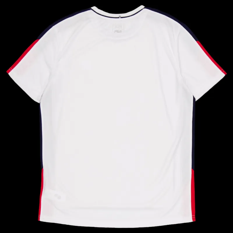 Fila T-shirt Gabriel White/navycomb. Vit