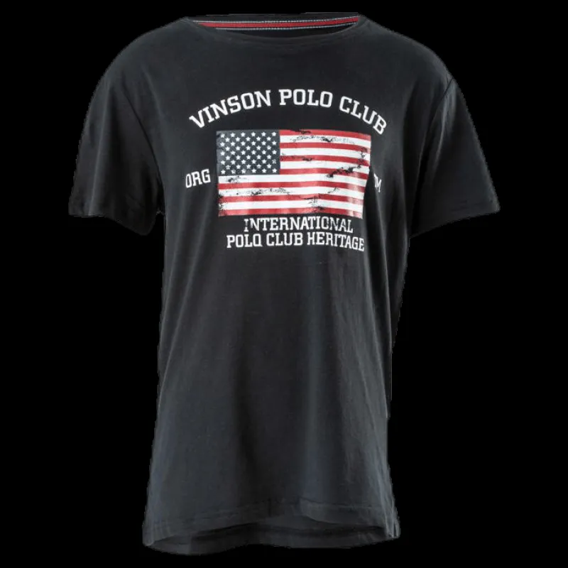 Outlet Vinson Polo Club T-Shirt Jovani Black Svart