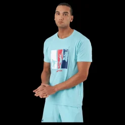 Sale Babolat T-shirt Padel Cotton Turquoise Blå