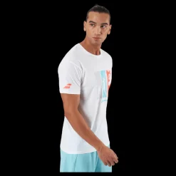 Babolat T-shirt Padel Cotton White Vit Hot