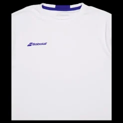 New Babolat T-shirt Play Crew Neck White Vit