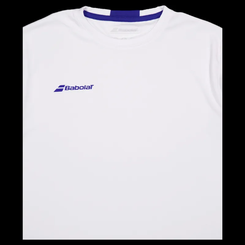 New Babolat T-shirt Play Crew Neck White Vit