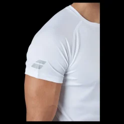 Babolat T-shirt Play Crew Neck White Vit Online