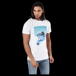 Dedicated T-shirt Stockholm Recycle Moun White Vit Clearance