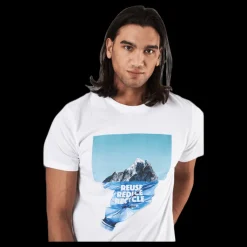 Dedicated T-shirt Stockholm Recycle Moun White Vit Clearance