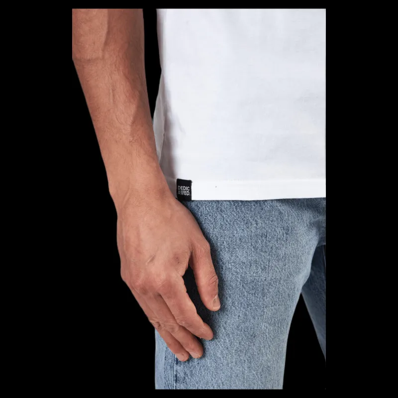 Dedicated T-shirt Stockholm Recycle Moun White Vit Clearance