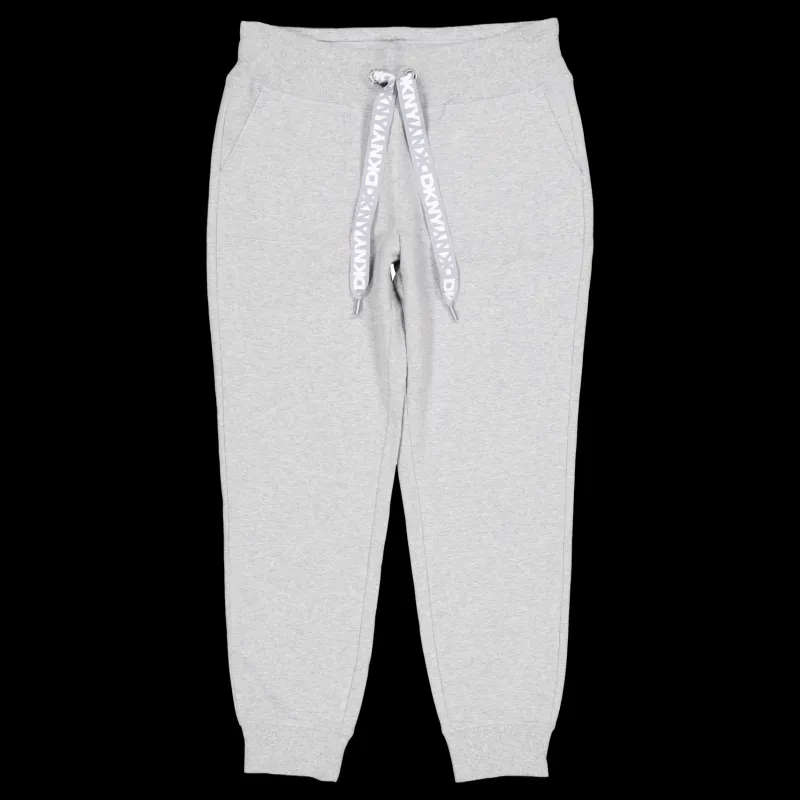 Best DKNY Sport Two Tone Logo Drawcord Jogger Pearl Grey Heather Grå