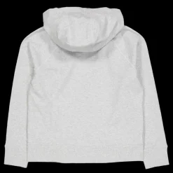 Hot DKNY Sport Two Tone Logo Drawcord Zip Hoo Pearl Grey Heather Grå