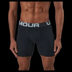 New Under Armour Ua Charged Cotton 6in 3 Pack Black Svart