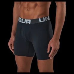 New Under Armour Ua Charged Cotton 6in 3 Pack Black Svart