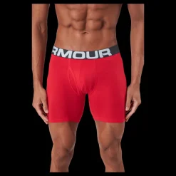 Outlet Under Armour Ua Charged Cotton 6in 3 Pack Red Röd