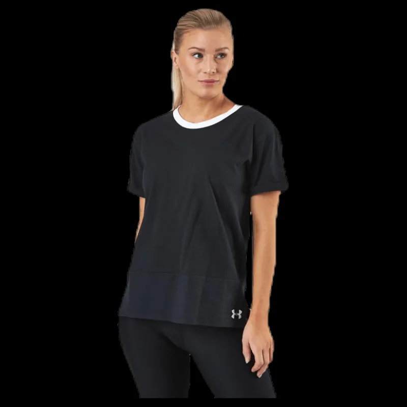 Under Armour UA Charged Cotton SS Black Svart Sale
