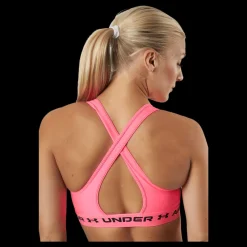 Clearance Under Armour Ua Crossback Mid Bra Cerise Rosa