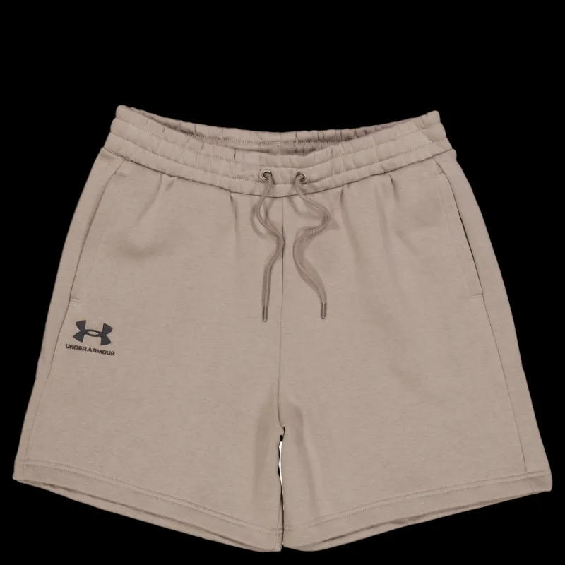 New Under Armour Ua Essl Flc Relax Bf Short Brown Beige