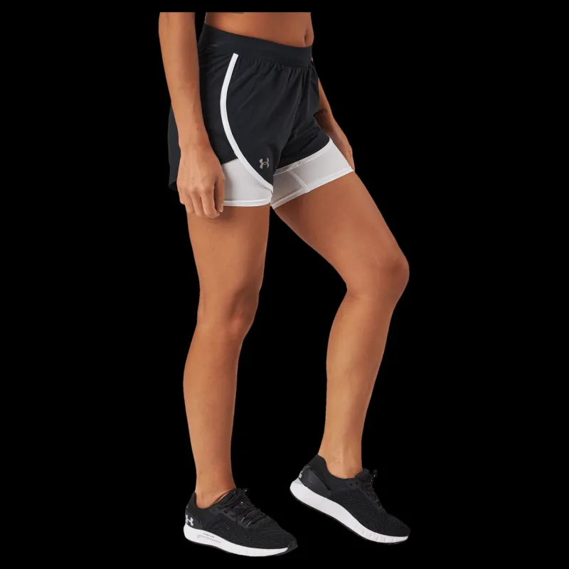 New Under Armour Ua Fly By Elite 2-in-1 Short Black Svart