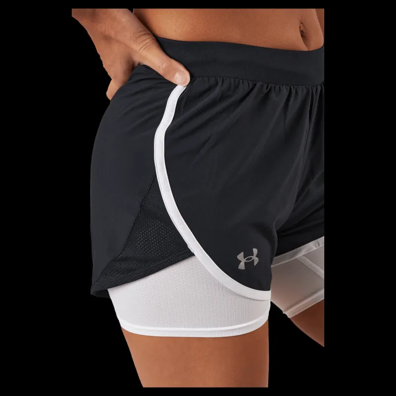 New Under Armour Ua Fly By Elite 2-in-1 Short Black Svart
