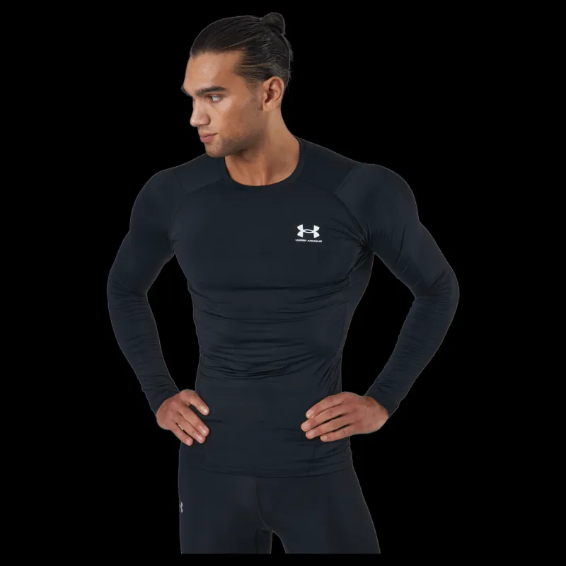 Under Armour Ua Hg Armour Comp Ls Black Svart Clearance