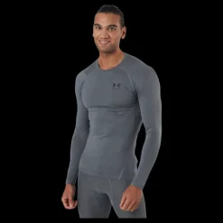 Under Armour Ua Hg Armour Comp Ls Carbon Heather Grå