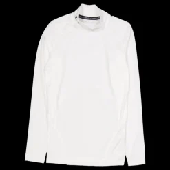 New Under Armour Ua Hg Armour Comp Mock Ls White Vit