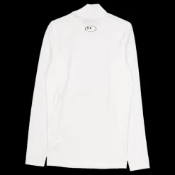 New Under Armour Ua Hg Armour Comp Mock Ls White Vit