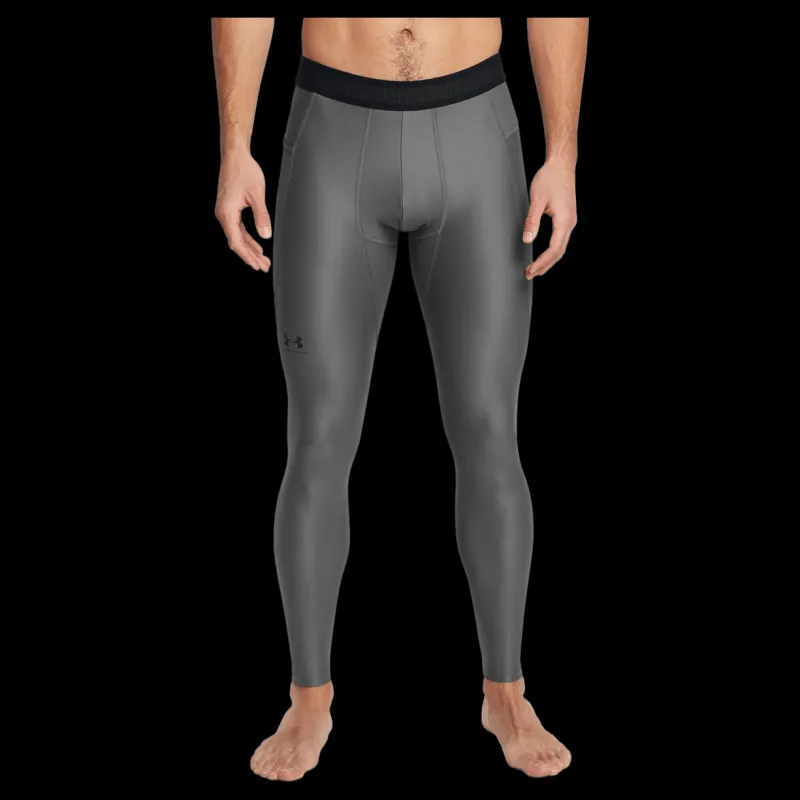 New Under Armour Ua Hg Isochill Leggings Castlerock Svart