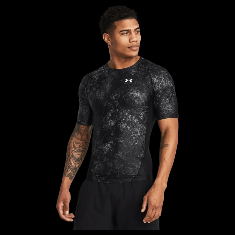 Under Armour Ua Hg Isochill Prtd Ss Black Svart