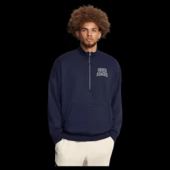 Discount Under Armour Ua Icon Hwt Terry Os 1/2 Zip Midnight Navy Blå