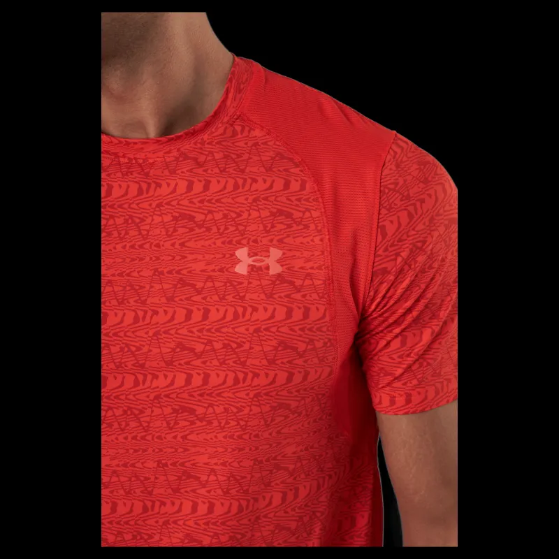 Online Under Armour Ua Iso-chill Run Printed Ss Dark Orange Röd