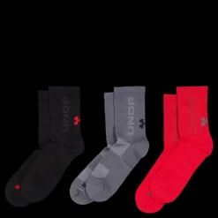 Online Under Armour Ua 3-maker 3pk Mid-crew Red Svart