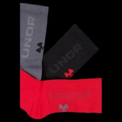 Online Under Armour Ua 3-maker 3pk Mid-crew Red Svart