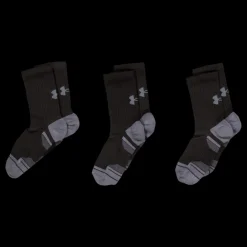 Under Armour Ua Performance Cotton 3p Mid Black Svart
