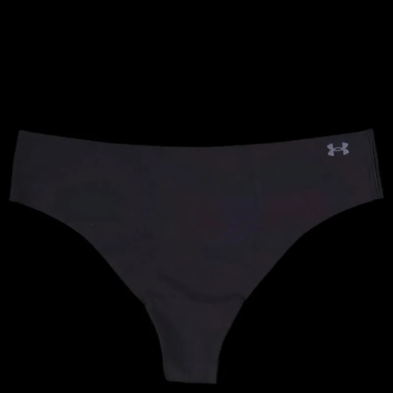 New Under Armour Ua Pure Stretch No Show Thong Black Svart