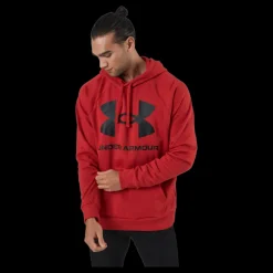 Under Armour Ua Rival Fleece Big Logo Hd Radiant Red Röd