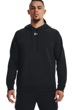 Under Armour Ua Rival Fleece Hoodie Black Blå
