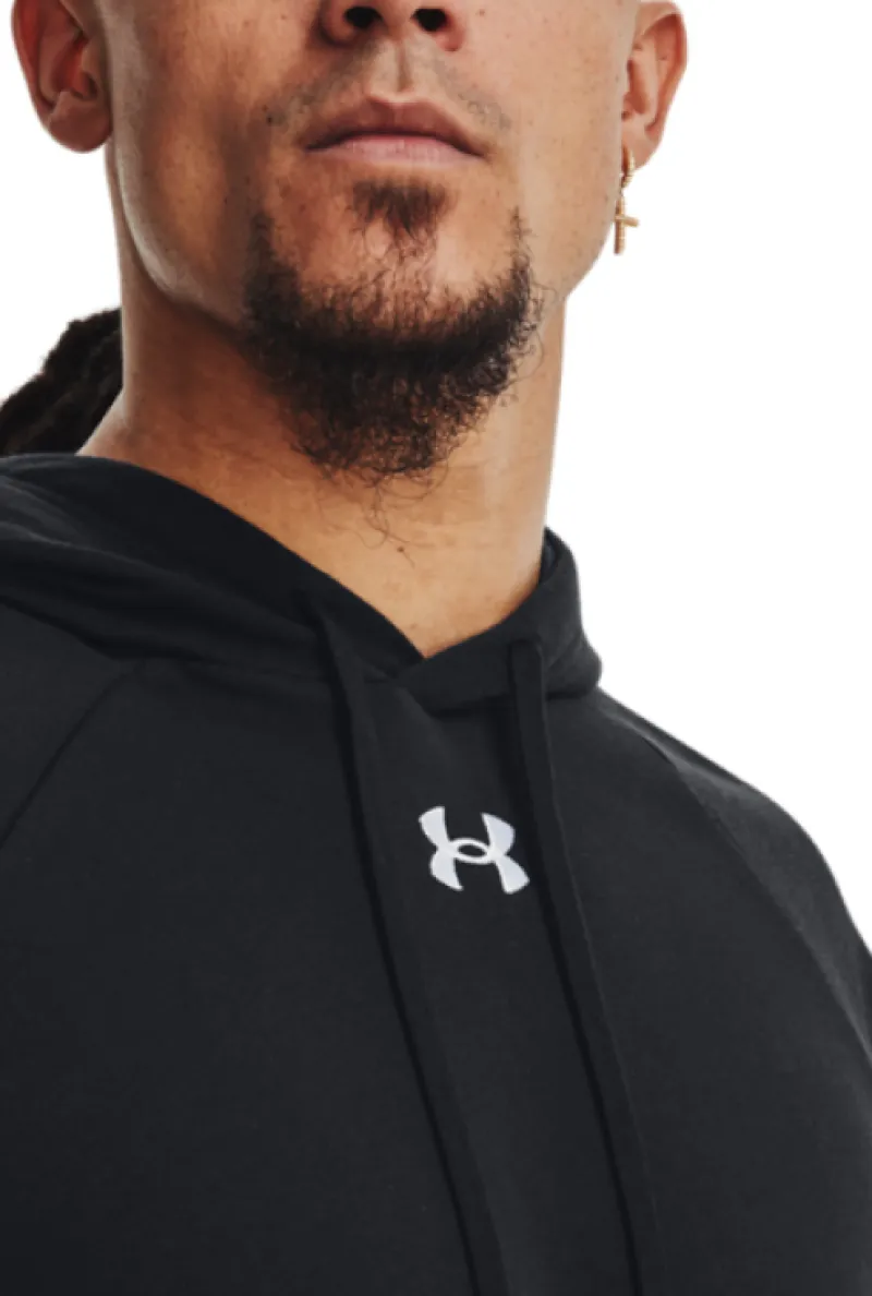 Under Armour Ua Rival Fleece Hoodie Black Blå