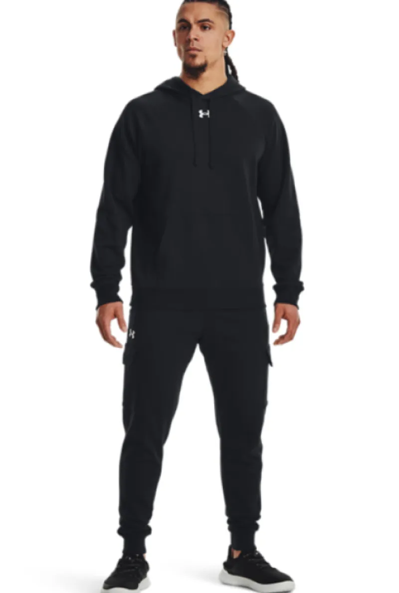 Under Armour Ua Rival Fleece Hoodie Black Blå