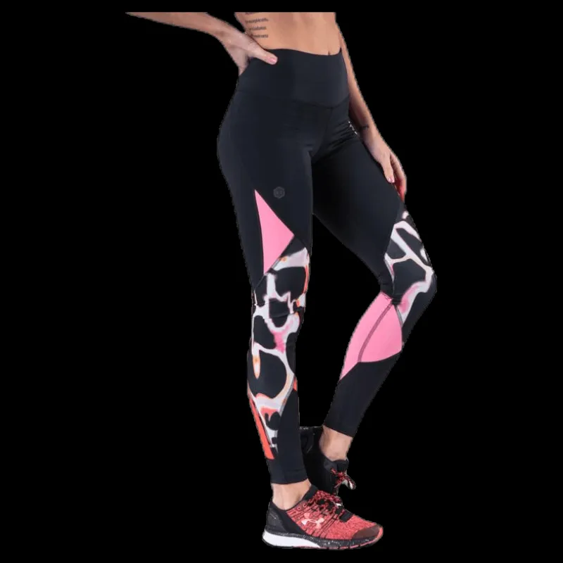 Under Armour UA Rush Print Color Block Leggings Black Svart