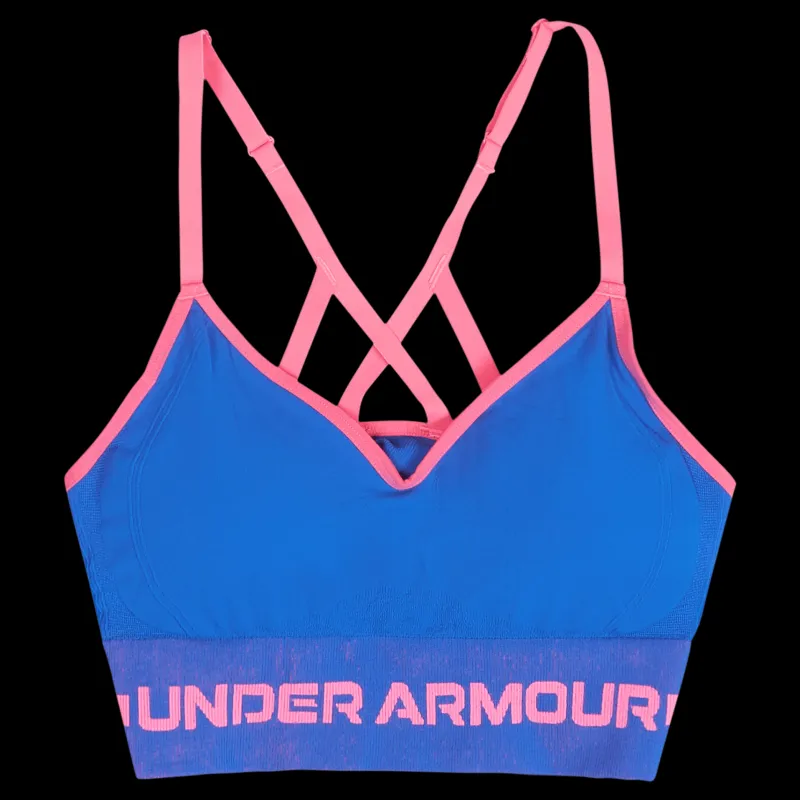 Outlet Under Armour UA SeamlEssential Low Long Bra Blå