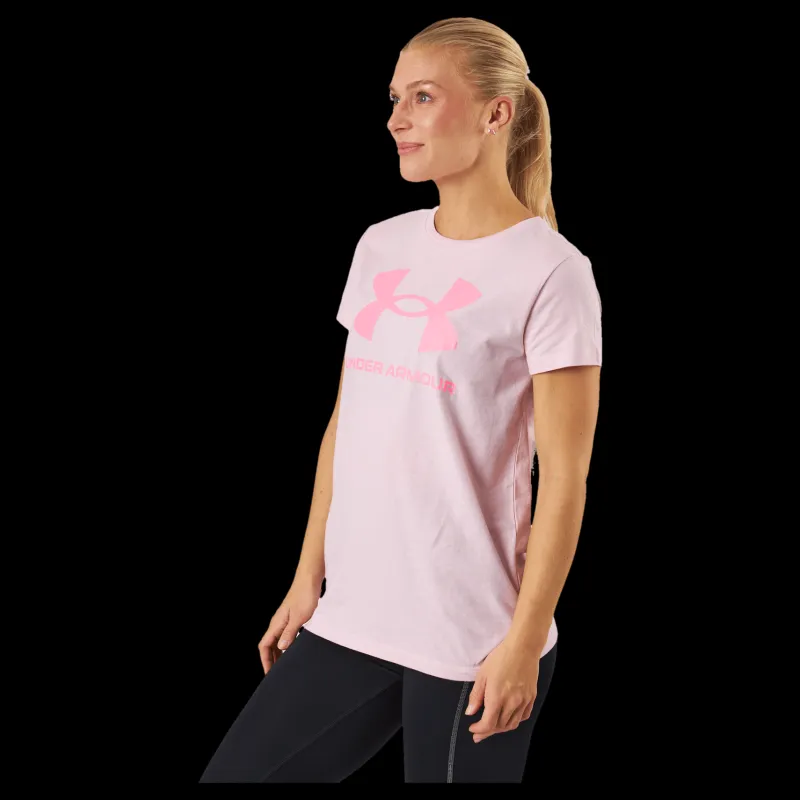 New Under Armour Ua Sportstyle Logo Ss Prime Pink Rosa