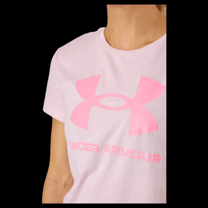 New Under Armour Ua Sportstyle Logo Ss Prime Pink Rosa