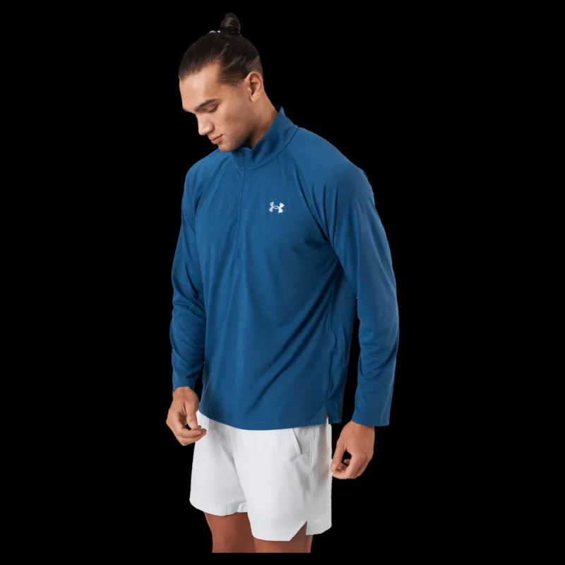 Sale Under Armour Ua Streaker Half Zip Petrol Blue Blå