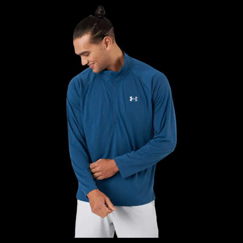 Sale Under Armour Ua Streaker Half Zip Petrol Blue Blå
