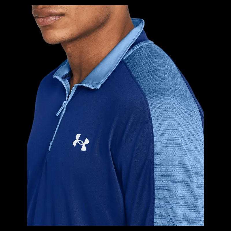 Under Armour Ua Tech Utility 1/4 Zip Tech Blue Blå Clearance